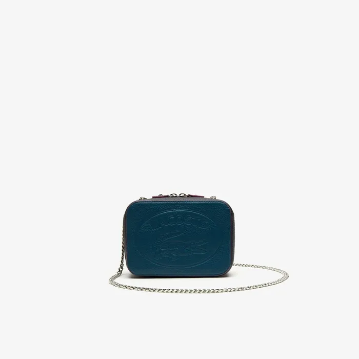 Croco Crew Tricolour Leather Zippered Shoulder Bag Legion Blue Peacoat Meado Womens Lacoste Bags Store Croco Crew Tricolour Leather Zippered Shoulder Bag Legion Blue Peacoat Meado Womens Lacoste Bags Store