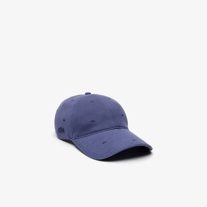 CrocodilePrint Cotton Piqu Cap BlueNavy Blue Mens Lacoste Caps and Hats Gift 4 You