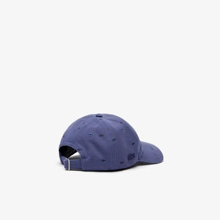 CrocodilePrint Cotton Piqu Cap BlueNavy Blue Mens Lacoste Caps and Hats Gift 4 You