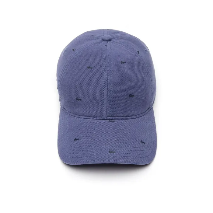 CrocodilePrint Cotton Piqu Cap BlueNavy Blue Mens Lacoste Caps and Hats Gift 4 You