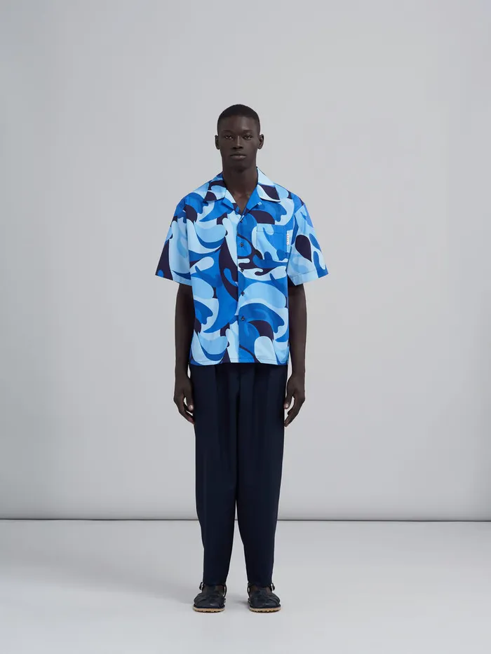 Cropped Trousers In Cool Wool With Drawstring At The Waist Men Marni Pants