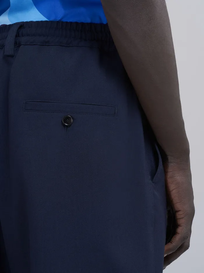 Cropped Trousers In Cool Wool With Drawstring At The Waist Men Marni Pants