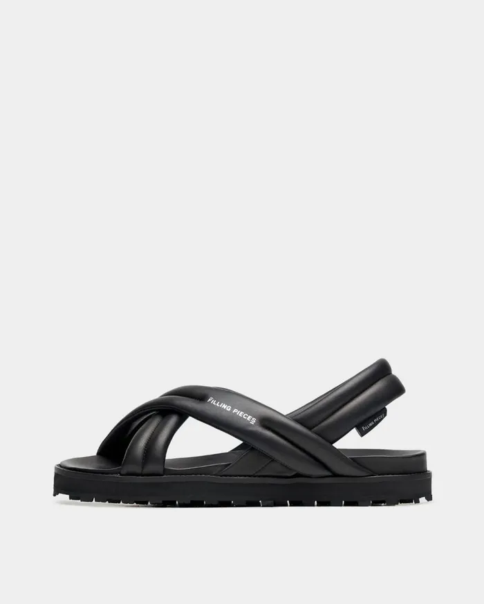 Cross Sandals All Black MenWomen Filling Pieces Sandals and Slides