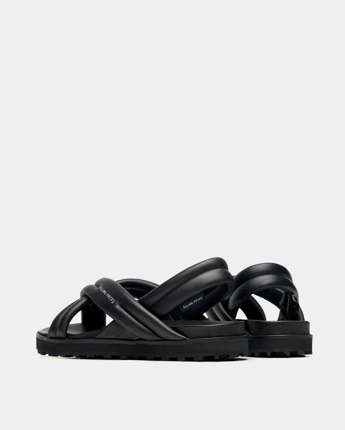 Cross Sandals All Black MenWomen Filling Pieces Sandals and Slides
