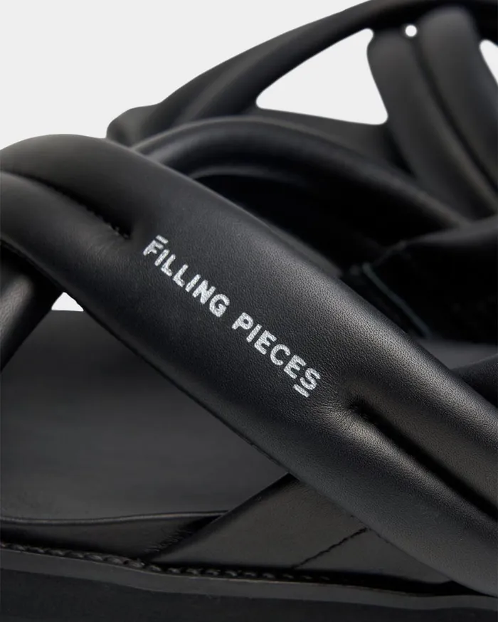 Cross Sandals All Black MenWomen Filling Pieces Sandals and Slides
