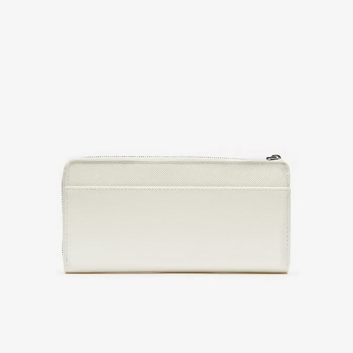 Daily Classic Coated Canvas 10 Card Zip Wallet Marshmallow Womens Lacoste Small Leather Goods Popular
