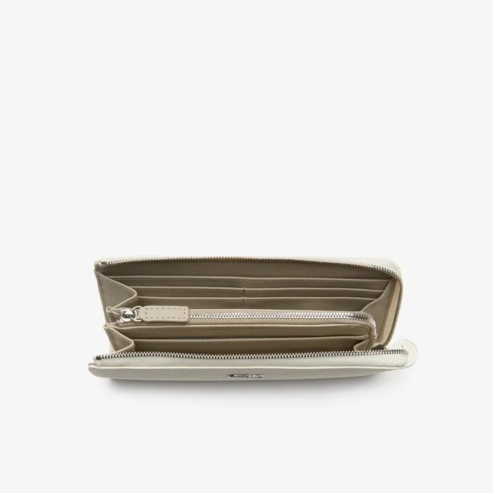 Daily Classic Coated Canvas 10 Card Zip Wallet Marshmallow Womens Lacoste Small Leather Goods Popular