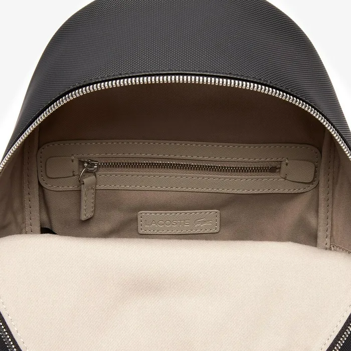 Daily Classic Coated Canvas Backpack Black Womens Lacoste Bags Gift Ideas