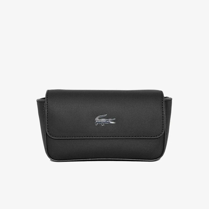Daily Classic Coated Canvas Fanny Pack Black Womens Lacoste Bags For Sale Online