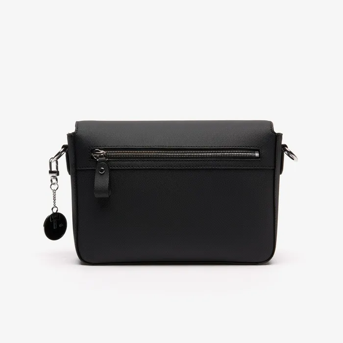 Daily Classic Coated Canvas Shoulder Bag Black Womens Lacoste Bags For Sale