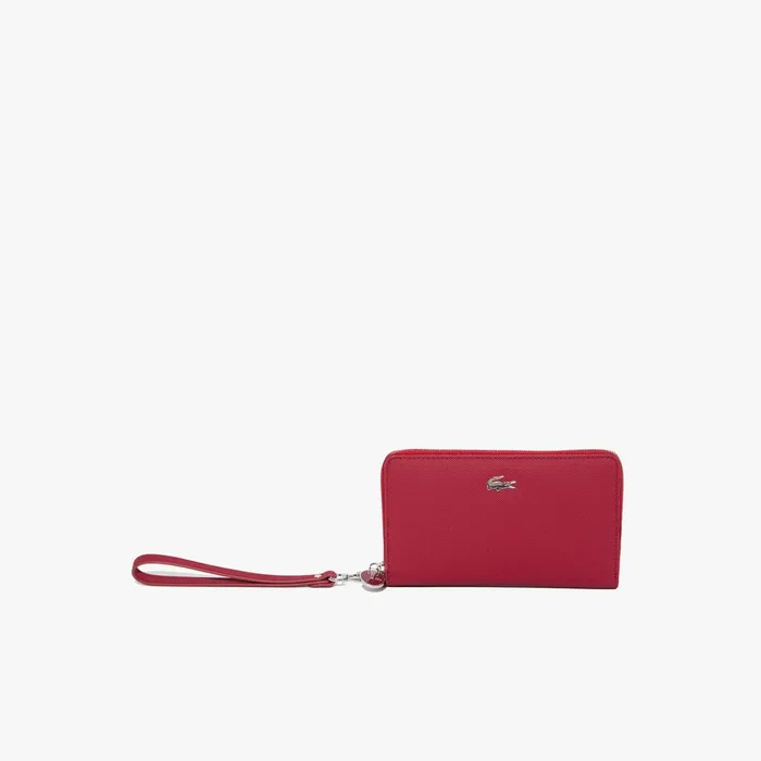 Daily Classic Coated Canvas Wristlet Wallet Rhubarb 476 Womens Lacoste Small Leather Goods Casaul Daily Classic Coated Canvas Wristlet Wallet Rhubarb 476 Womens Lacoste Small Leather Goods Casaul