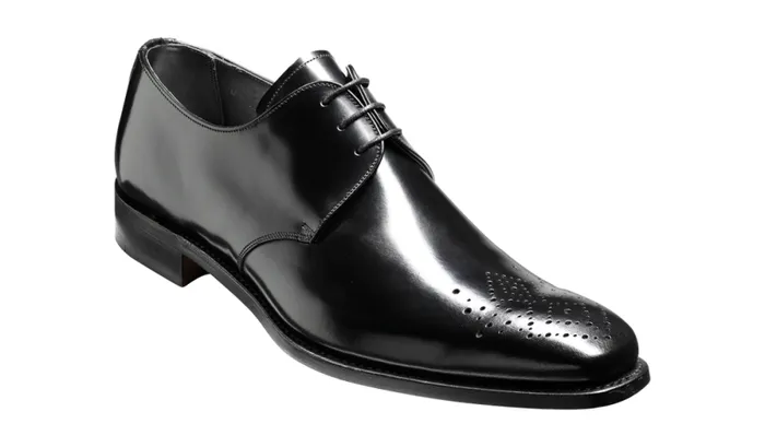 Darlington 8211 Black HiShine Mens Barker Shoes Brogues