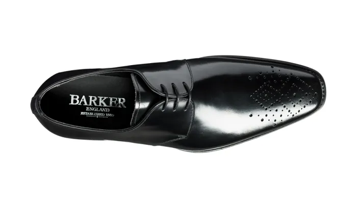 Darlington 8211 Black HiShine Mens Barker Shoes Brogues
