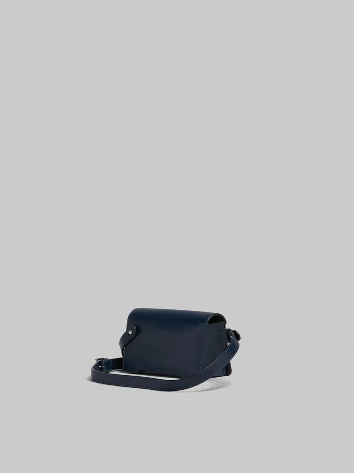 Deep Blue Leather Trunkaroo Crossbody Bag MenWomen Marni Belt Bags