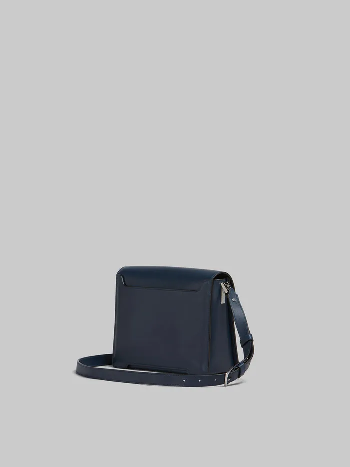 Deep Blue Leather Trunkaroo Medium Shoulder Bag MenWomen Marni Crossbody Bags
