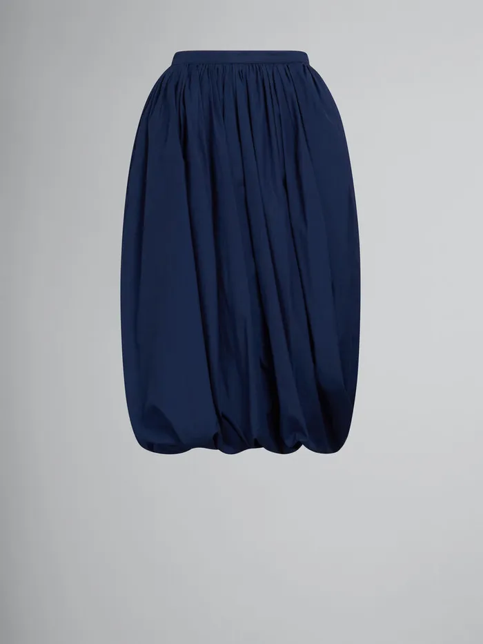 Deep Blue Organic Poplin Balloon Midi Skirt Women Marni Skirts