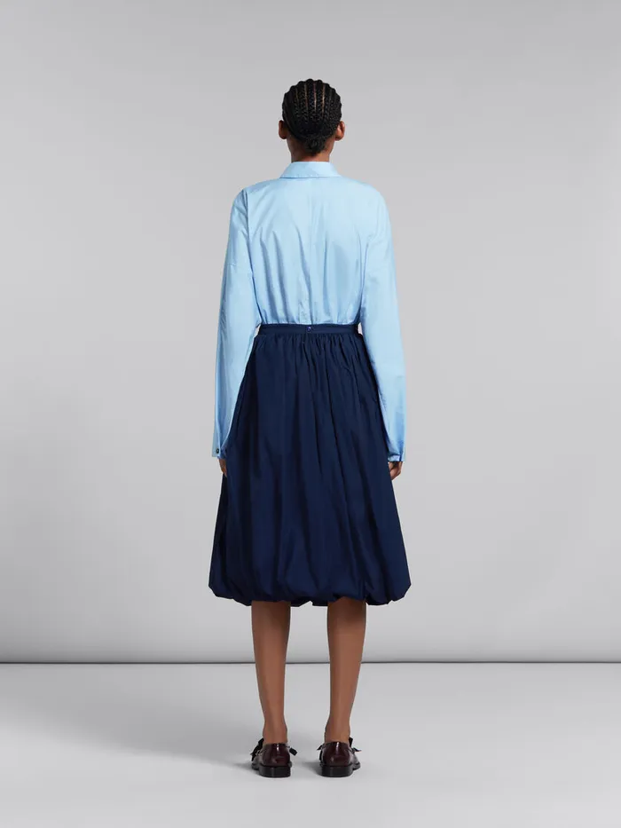 Deep Blue Organic Poplin Balloon Midi Skirt Women Marni Skirts