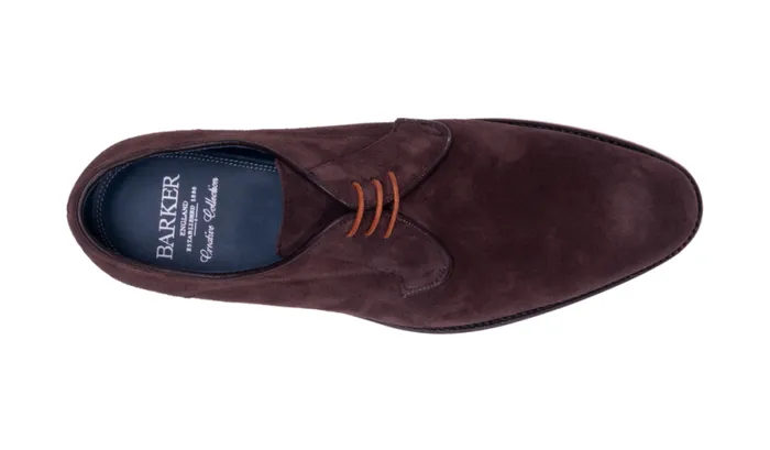 Derby 8211 Bitta Choc Suede Mens Barker Shoes Derbys