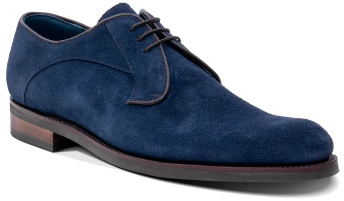 Derby 8211 Navy Suede Mens Barker Shoes Derbys