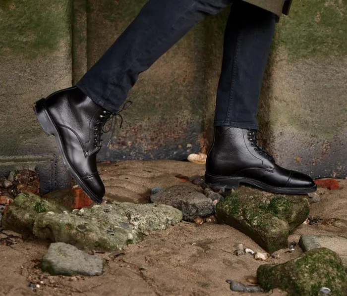 Donegal 8211 Black Grain Mens Barker Shoes Boots