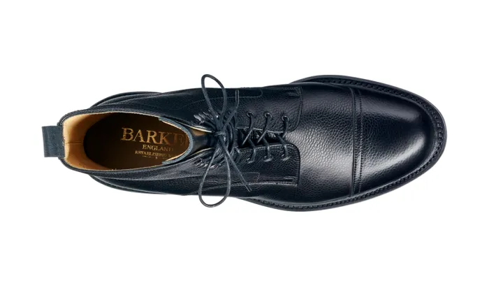 Donegal 8211 Black Grain Mens Barker Shoes Boots
