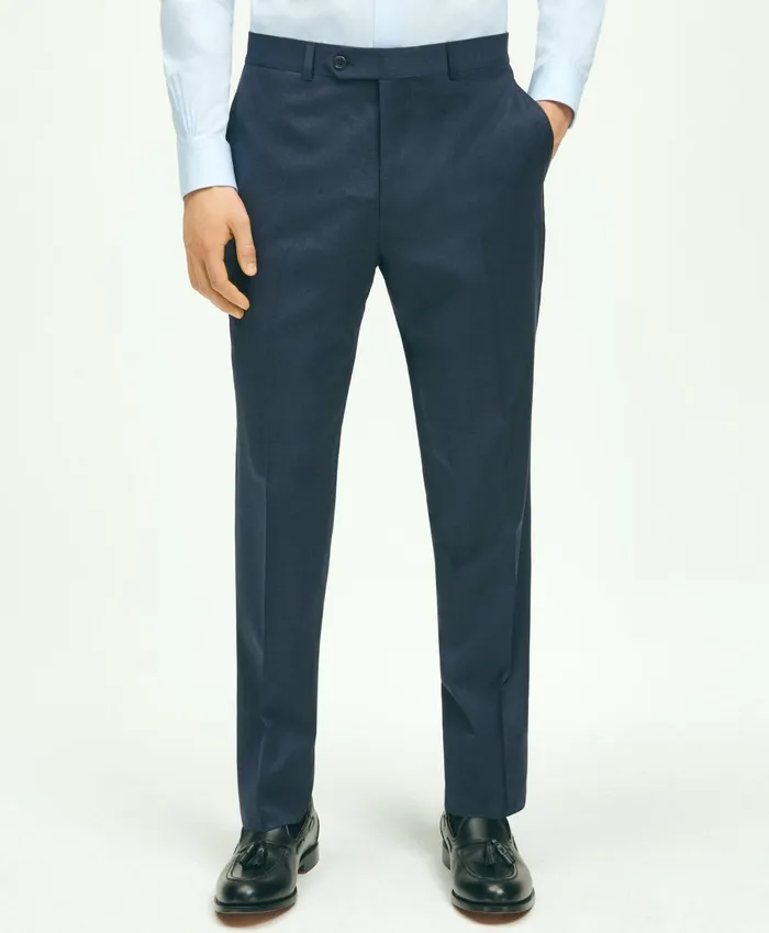 Dress Pants Men Brooks Brothers Classic Fit Wool 1818 Dress Pants Blue
