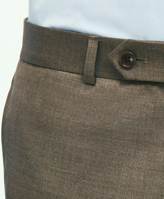 Dress Pants Men Brooks Brothers Classic Fit Wool 1818 Dress Pants Brown