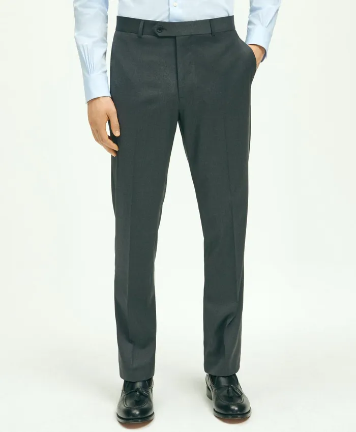 Dress Pants Men Brooks Brothers Classic Fit Wool 1818 Dress Pants Grey