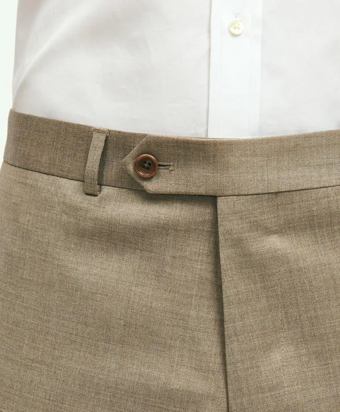 Dress Pants Men Brooks Brothers Classic Fit Wool 1818 Dress Pants Tan
