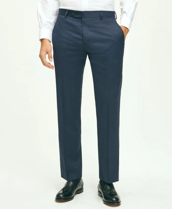 Dress Pants Men Brooks Brothers Traditional Fit Wool 1818 Dress Pants Blue