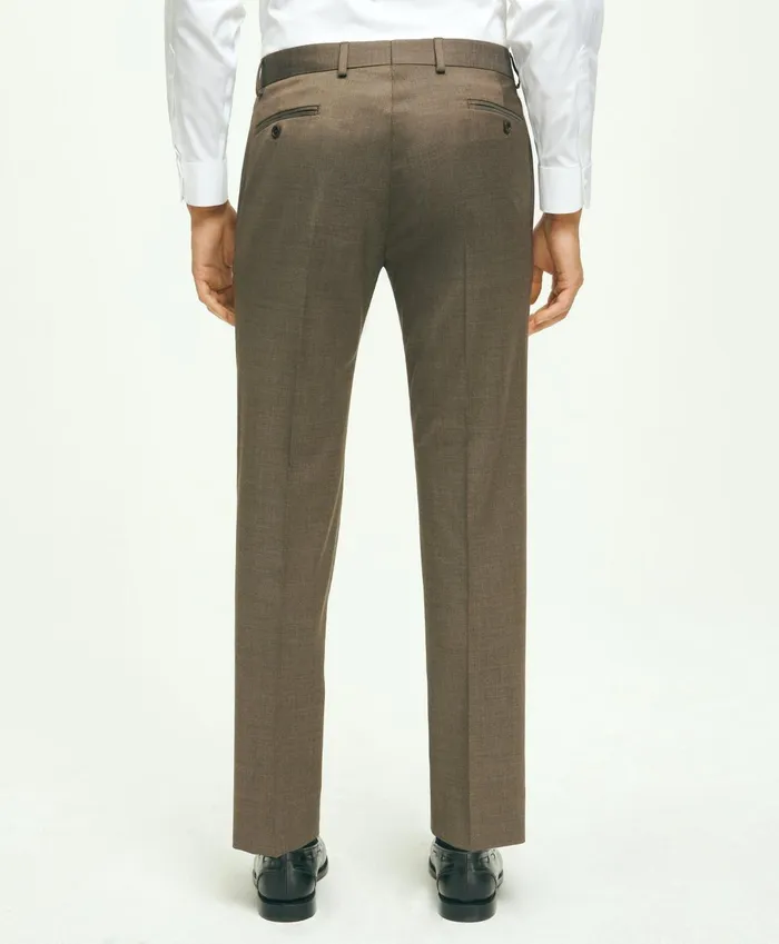 Dress Pants Men Brooks Brothers Traditional Fit Wool 1818 Dress Pants Brown