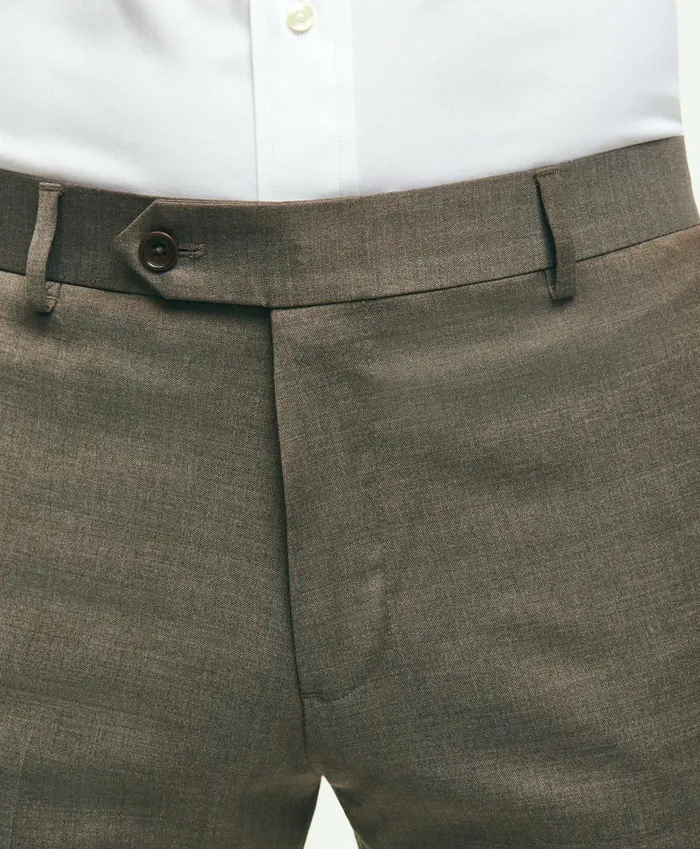 Dress Pants Men Brooks Brothers Traditional Fit Wool 1818 Dress Pants Brown