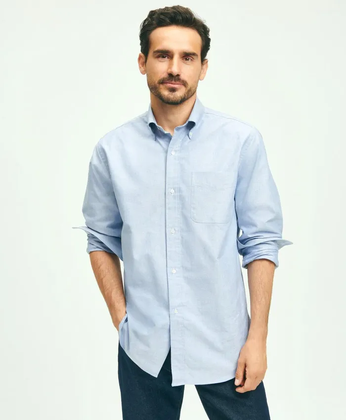 Dress Shirts Men Brooks Brothers American Made Heritage Ocbd Dress Shirt Blue