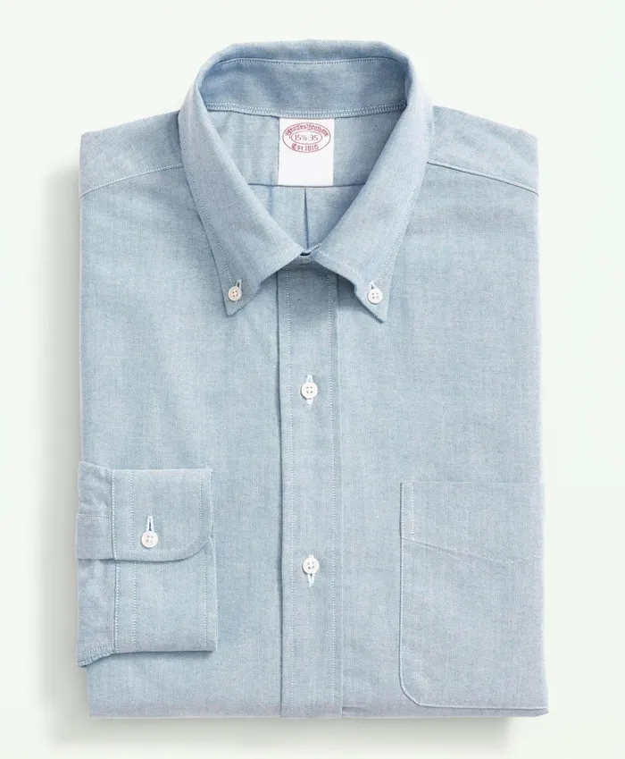 Dress Shirts Men Brooks Brothers American Made Heritage Ocbd Dress Shirt Blue
