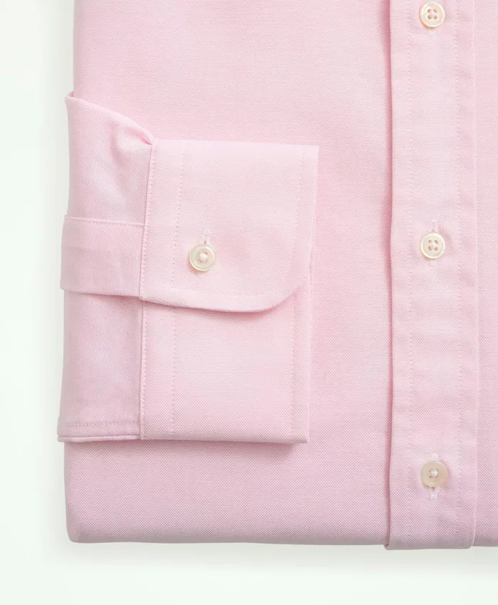 Dress Shirts Men Brooks Brothers AmericanMade Oxford Cloth ButtonDown Dress Shirt Light Pink