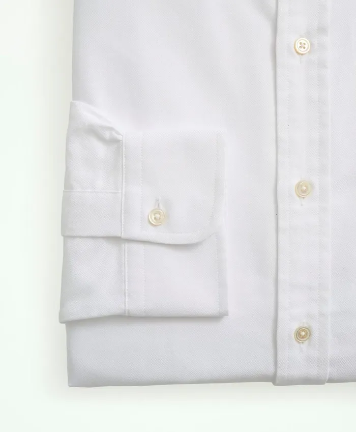 Dress Shirts Men Brooks Brothers AmericanMade Oxford Cloth ButtonDown Dress Shirt White