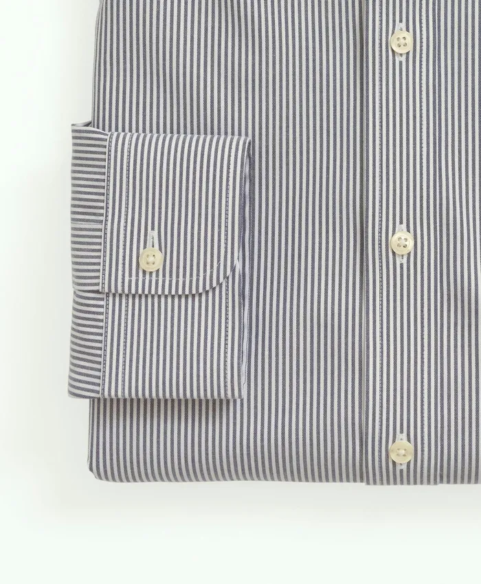 Dress Shirts Men Brooks Brothers Big andamp Tall Stretch Supima Cotton NonIron Pinpoint Oxford ButtonDown Collar Candy Stripe Dress Shirt Navy