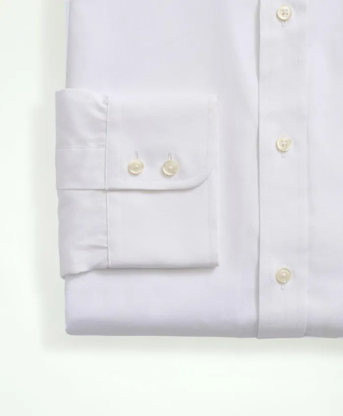 Dress Shirts Men Brooks Brothers Brooks Brothers X Thomas Mason Cotton Pinpoint Oxford English Collar Dress Shirt White