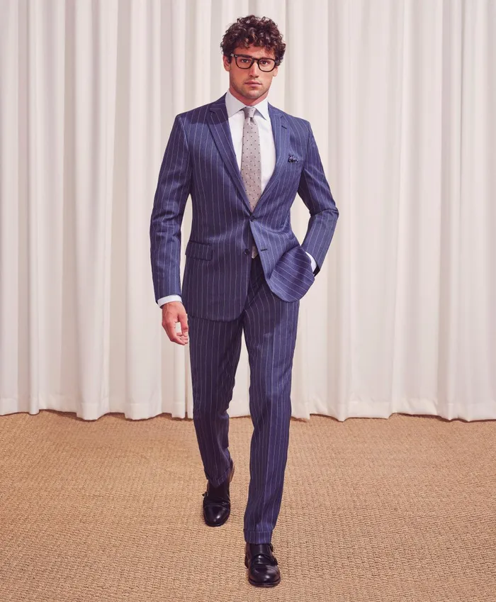 Dress Shirts Men Brooks Brothers Brooks Brothers X Thomas Mason Linen Poplin English Spread Collar Light Blue