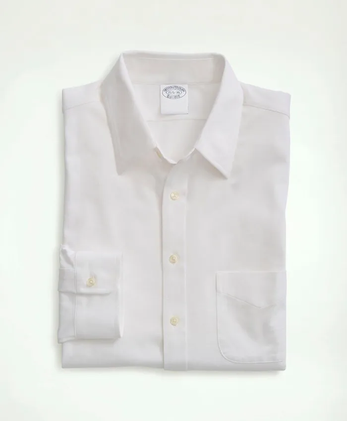 Dress Shirts Men Brooks Brothers Japanese Knit Dress Shirt Slim Fit White