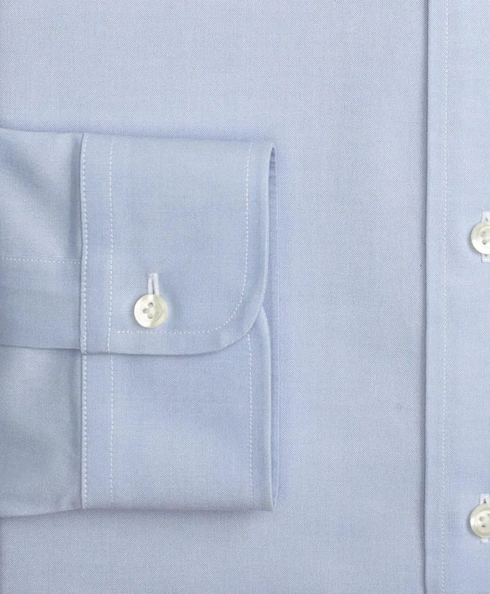 Dress Shirts Men Brooks Brothers Stretch Big andamp Tall Dress Shirt NonIron Pinpoint Spread Collar Blue