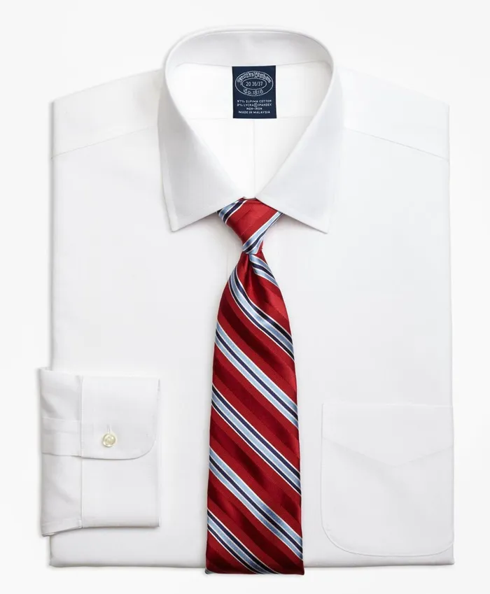 Dress Shirts Men Brooks Brothers Stretch Big andamp Tall Dress Shirt NonIron Pinpoint Spread Collar White