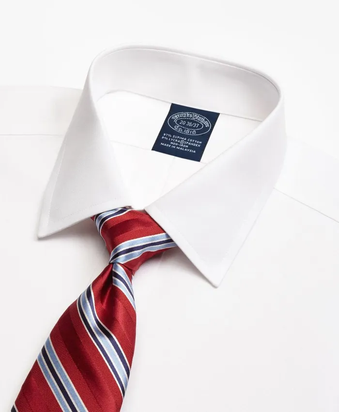 Dress Shirts Men Brooks Brothers Stretch Big andamp Tall Dress Shirt NonIron Pinpoint Spread Collar White