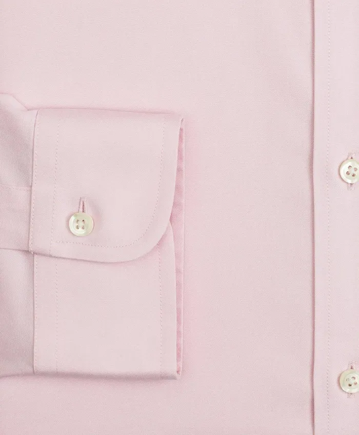 Dress Shirts Men Brooks Brothers Stretch Madison RelaxedFit Dress Shirt NonIron Pinpoint Ainsley Collar Pink