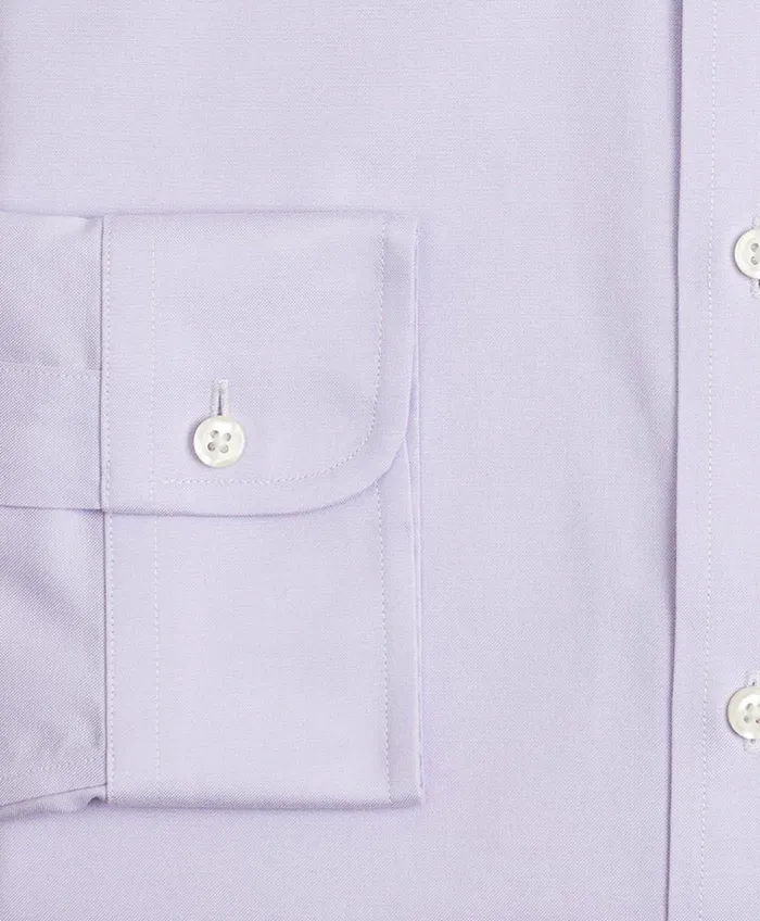 Dress Shirts Men Brooks Brothers Stretch Milano SlimFit Dress Shirt NonIron Pinpoint Ainsley Collar Lavender