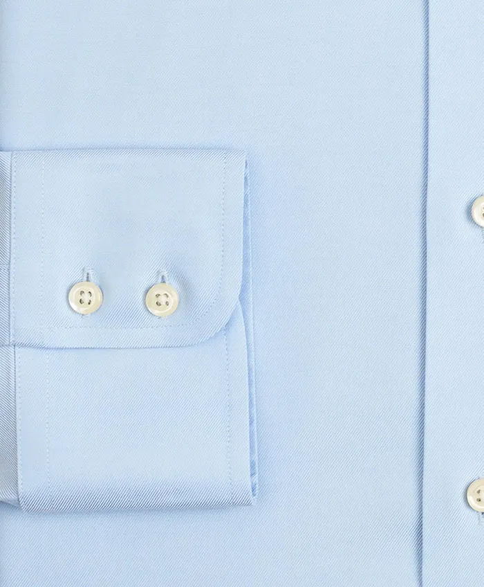 Dress Shirts Men Brooks Brothers Stretch Milano SlimFit Dress Shirt NonIron Twill ButtonDown Collar Light Blue