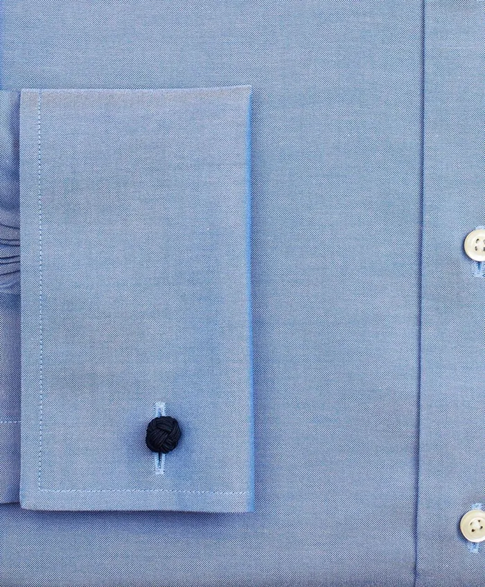 Dress Shirts Men Brooks Brothers Stretch Regent RegularFit Dress Shirt NonIron Pinpoint Ainsley Collar French Cuff Pinpoint Blue