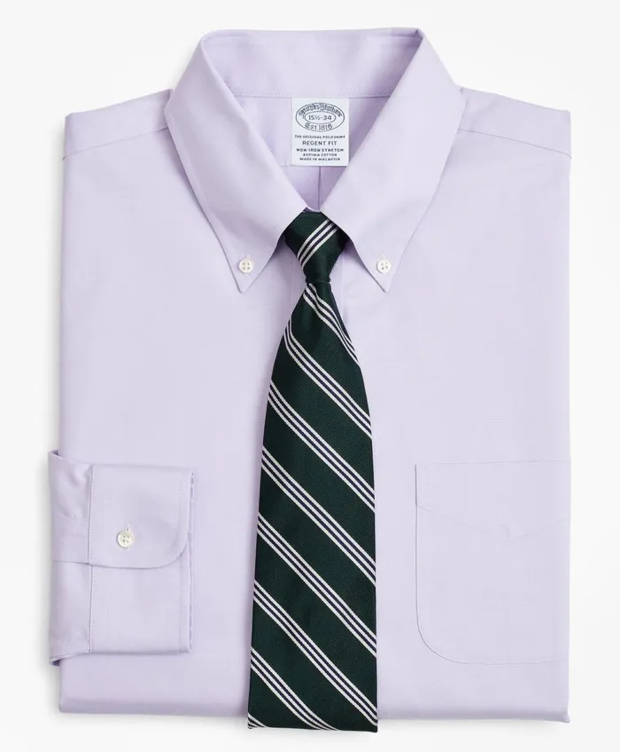 Dress Shirts Men Brooks Brothers Stretch Regent RegularFit Dress Shirt NonIron Pinpoint ButtonDown Collar Lavender Dress Shirts Men Brooks Brothers Stretch Regent RegularFit Dress Shirt NonIron Pinpoint ButtonDown Collar Lavender