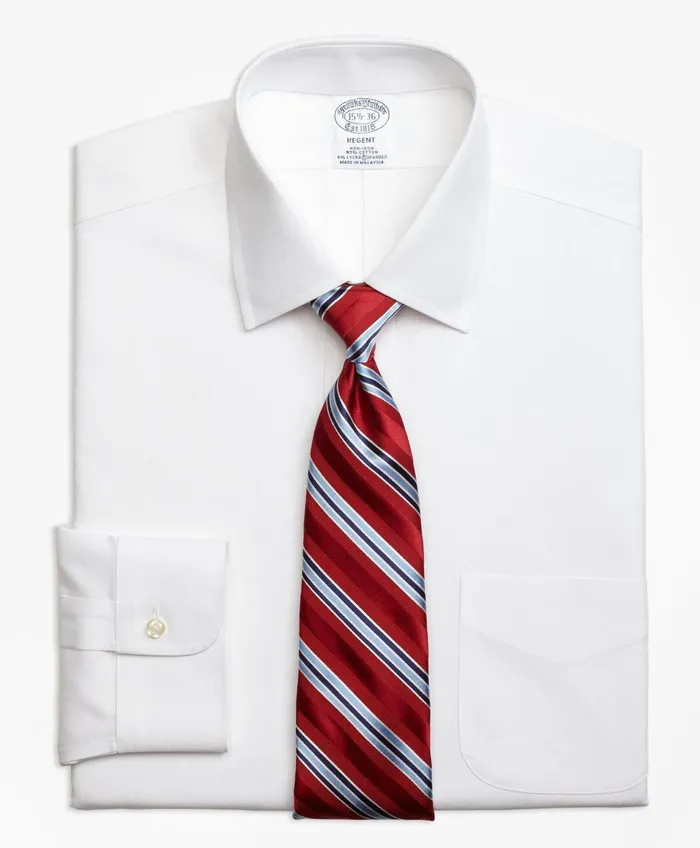 Dress Shirts Men Brooks Brothers Stretch Regent RegularFit Dress Shirt NonIron Pinpoint Spread Collar White Dress Shirts Men Brooks Brothers Stretch Regent RegularFit Dress Shirt NonIron Pinpoint Spread Collar White