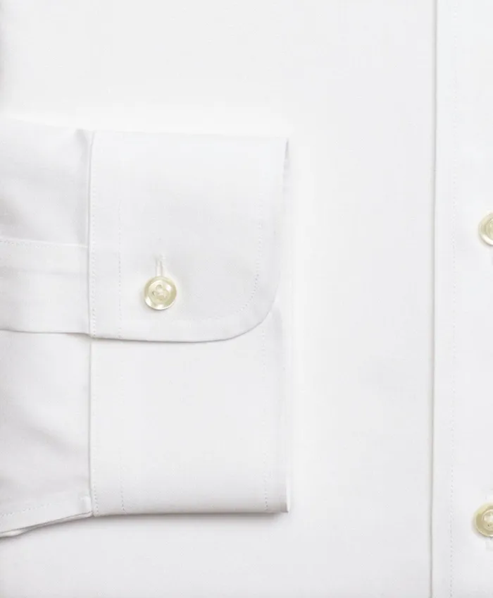 Dress Shirts Men Brooks Brothers Stretch Regent RegularFit Dress Shirt NonIron Pinpoint Spread Collar White